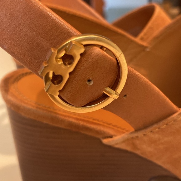 TORY BURCH Women's Selby Block-Heel Wide Strap Sandals Color: Ambra Sz 9 - Picture 5 of 14